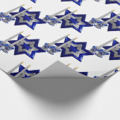Jüdisch-Candlesticks-and-Star-1-weiß Geschenkpapier (Ecke)