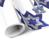 Jüdisch-Candlesticks-and-Star-1-weiß Geschenkpapier (Rolleneckpunkt)