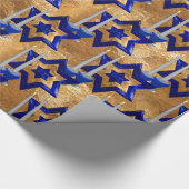 Jüdisch-Candlesticks-and-Star-3-Gold Geschenkpapier (Ecke)