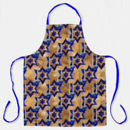 Jüdisch-Candlesticks-and-Stars Schürze