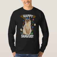 Jüdisch Cat Kippah Happy Shavuot Matzah Shavuot Ho
