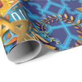 jüdisch Dreidel Geschenkpapier (Rolleneckpunkt)