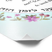 Judisch Hebräisches Gebet Shehecheyanu Foto Print (Ecke)