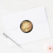 Judisch Hebrew Purim Mishloach Manot Custom Gold Runder Aufkleber (Umschlag)