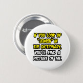 Jüdisch im Wörterbuch... Mein Bild Button (Vorne & Hinten)