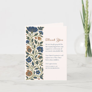 Jüdisch Inspiriertes florales Beileid Shiva Beerdi Dankeskarte