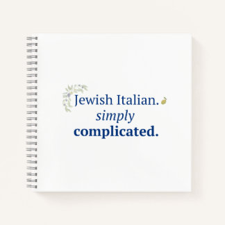 Jüdisch Italienisch. Einfach kompliziertes Notizbu Notizblock