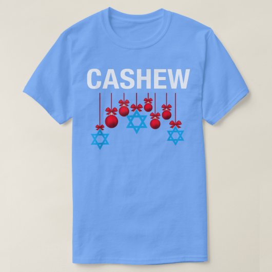 Jüdisch-katholische Cashew Funny Hanukkah Weihnach T-Shirt (Design vorne)