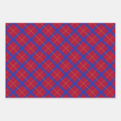 jüdisch-menorah-Kariert-Granatrot Geschenkpapier Set (Vorderseite 2)