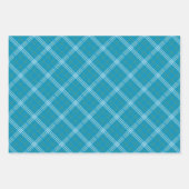 jüdisch-menorah-Kariert-zyanisch Geschenkpapier Set (Vorderseite 2)