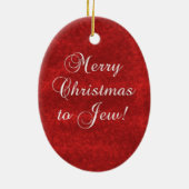 Jüdisch-Weihnachten Keramikornament (Hinten)