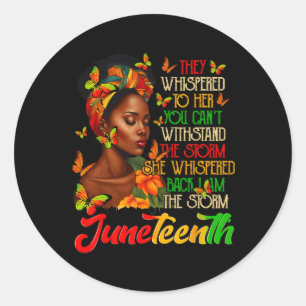 Jüdische Afro American Black Women Black History Runder Aufkleber