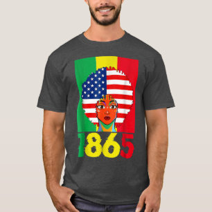 Jüdische afro amerikanische Flagge 1865 Schwarze I T-Shirt