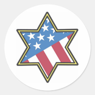 Jüdische amerikanische Geschenke für die Hanukkah Runder Aufkleber