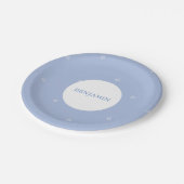 Jüdische Babynamenszeremonie Hebräisch Pappteller (Schrägansicht)