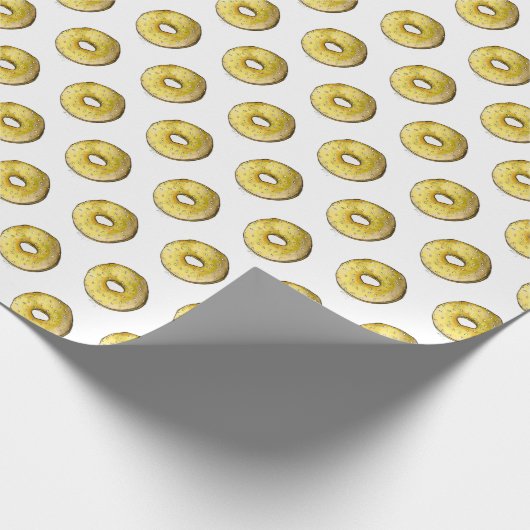 Jüdische Bäckerei Sesam Seed Bagel Brot Geschenkpapier (Ecke)