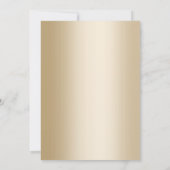 Jüdische Bar Mitzvah Moderne Marine Blue & Gold Einladung (Rückseite)