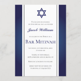 Jüdische Bar Mitzvah Personalisierte Einladung