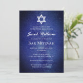 Jüdische Bar Mitzvah Personalisierte Einladung (Stehend Vorderseite)