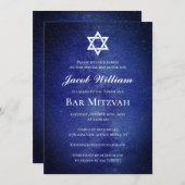 Jüdische Bar Mitzvah Personalisierte Einladung (Vorne/Hinten)