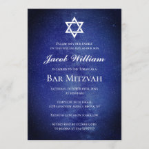 Jüdische Bar Mitzvah Personalisierte Einladung