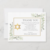 Jüdische Beerdigung Gold Star von David Greenery G Dankeskarte (Vorderseite)