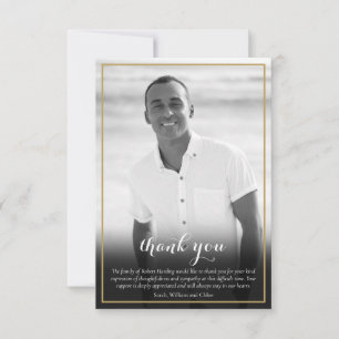 Jüdische Beerdigung Schwarz-Weiß-Foto Davidstern Dankeskarte