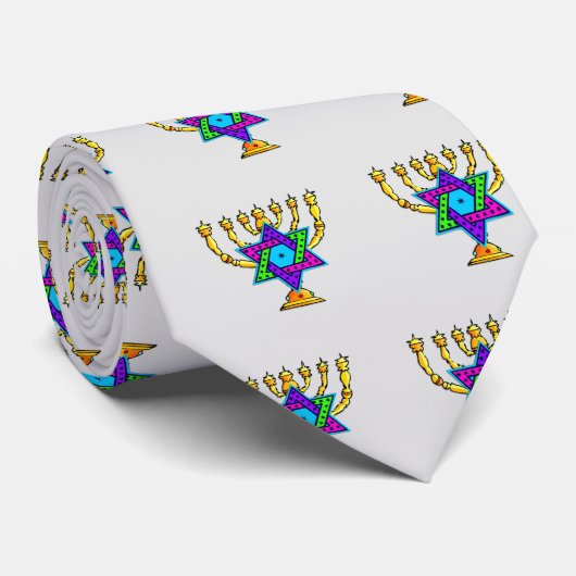 Jüdische Candlesticks-Krawatte Krawatte (Gerollt)