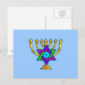 Jüdische Candlesticks Postkarte (Vorne/Hinten)
