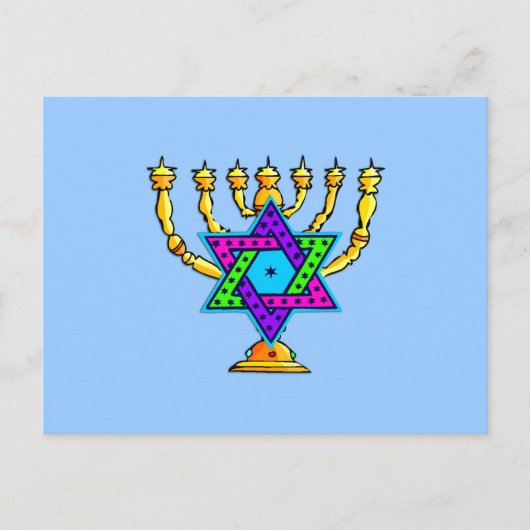 Jüdische Candlesticks Postkarte (Vorderseite)