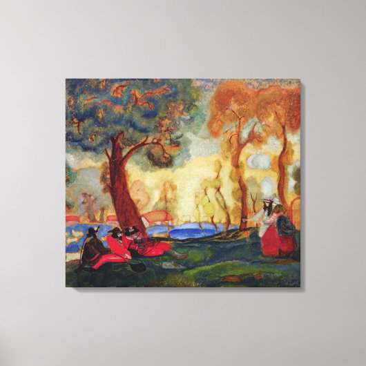 Jüdische Comedianer in Ruhe, 1910er Leinwanddruck (Vorderseite)