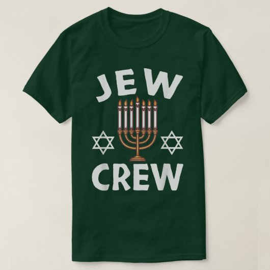 Jüdische Crew Menorah Jüdischer Urlaub Funny Match T-Shirt (Design vorne)