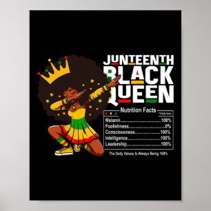 Jüdische Dabbing Black Queen ernährungswissenschaf Poster
