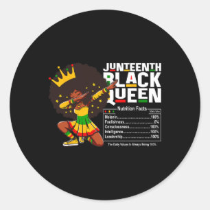 Jüdische Dabbing Black Queen ernährungswissenschaf Runder Aufkleber