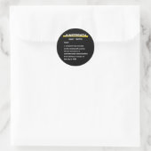 Jüdische Definition Schwarze Geschichte Runder Aufkleber (Tasche)