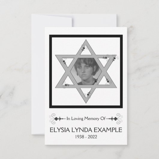 jüdische Erinnerungskarte Einladung (Vorderseite)