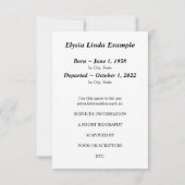 jüdische Erinnerungskarte Einladung (Rückseite)