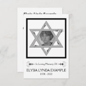 jüdische Erinnerungskarte Einladung (Vorne/Hinten)