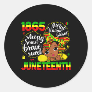 Jüdische Feier 1865 Freedom Niedlich Black Gir Runder Aufkleber