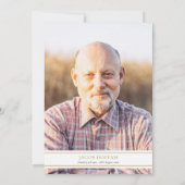 Jüdische Feier des Life Navy Blue Foliage Foto Einladung (Rückseite)