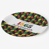 Jüdische Feier seit 1865 schwarze Geschichte Pappteller (Schrägansicht)