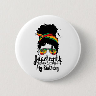 Jüdische Feier zur Black Freedom My Birthday Button