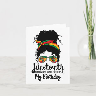Jüdische Feier zur Black Freedom My Birthday Karte