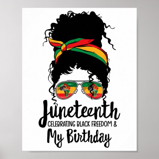 Jüdische Feier zur Black Freedom My Birthday Poster (Vorne)