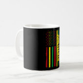 Jüdische Flagge Afrikanischer Afro Black Pride Kaffeetasse (Vorderseite Links)