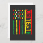 Jüdische Flagge feiert Schwarze Freiheit 1865 Einladung (Vorne/Hinten)