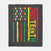 Jüdische Flagge feiert Schwarze Freiheit 1865 Fleecedecke (Vorderseite)