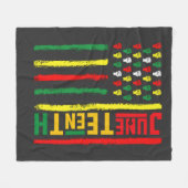 Jüdische Flagge feiert Schwarze Freiheit 1865 Fleecedecke (Vorderseite (Horizontal))