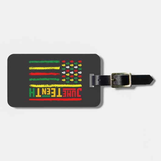 Jüdische Flagge feiert Schwarze Freiheit 1865 Gepäckanhänger (Vorderseite horizontal)