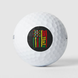 Jüdische Flagge feiert Schwarze Freiheit 1865 Golfball